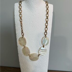 A.n.a Elegant Gold and Cream Necklace, NWT